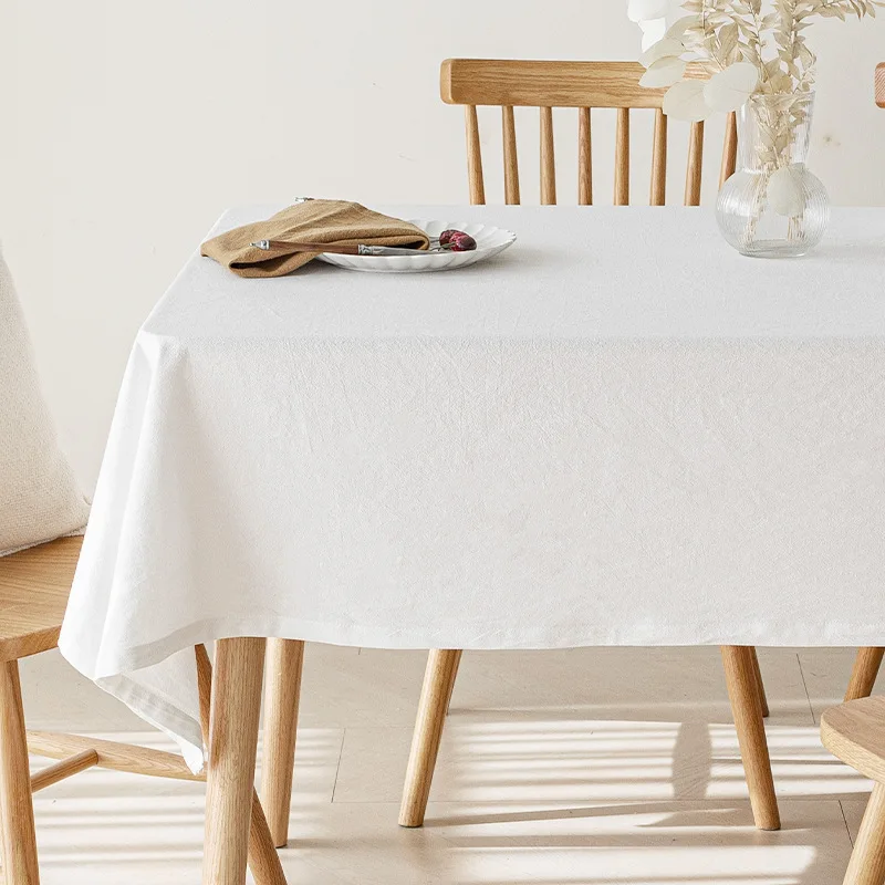 

White Tablecloth, Nordic Ins Style Fabric,Cotton Linen Photo Photography Background, Picnic Cloth, Dormitory Dessert Tablecloth