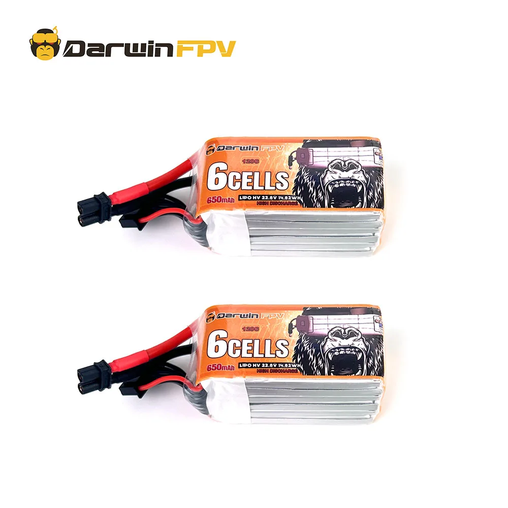 DarwinFPV Lipo Battery 6S 650mAh 22.8V 120C  Battery Quadcopter Racing FPV Drone Batteries