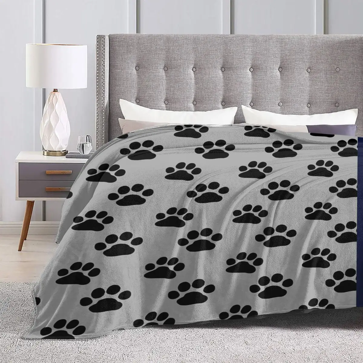 الكلب أو القط باو طباعة (ق) بطانية لينة الدافئة الفانيلا رمي بطانية أفخم للسرير غرفة المعيشة نزهة السفر المنزل الأريكة #3