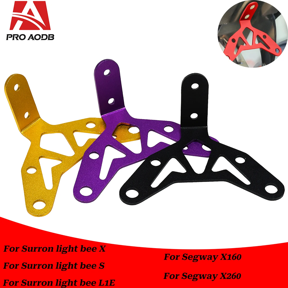 Fit Perfectly Tail Light License Plate Holder Accesorios Moto For Surron Light Bee X S L1E Segway X160 X260 Electric Dirt Bike