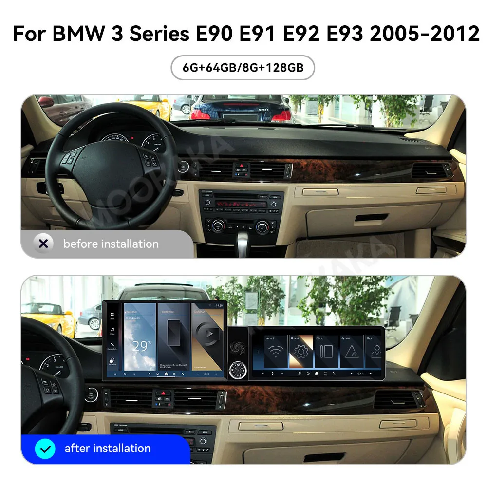 For BMW 3 Series E90 E91 E92 E93 2005-2012 Android Car Radio Multimedia Video Carplay Autoradio Stereo GPS Navigation Head Unit