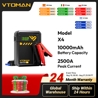 VTOMAN X4 Car Jump Starter 2500A Car Power Bank 4 In 1 with Portable Air Compressor Car Starter Booster for 8.5L Gas/6.0L Diesel