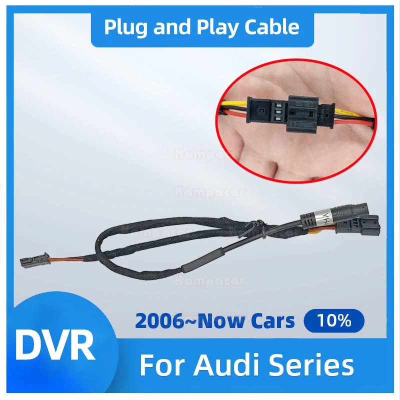 ECAD01 Plug And Play Rain Sensor Cable For Audi A1 A3 A4 A5 A6 A7 A8 Q2 Q3 Q5 Q7 Q8 S1 S2 S3 S4 S5 S6 S7 S8 Etron TT RS Car Dvr