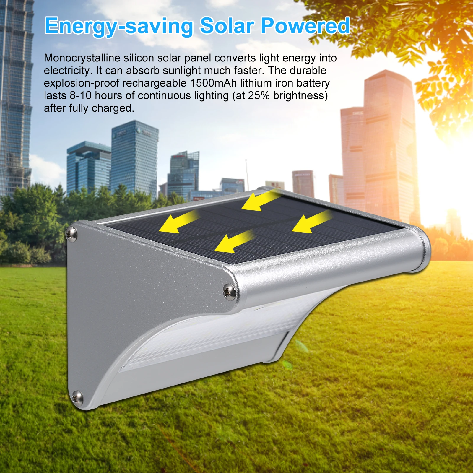 ZK50 solar wall light radar motion sensor light outdoor waterproof garden light aluminum alloy shell door garden terrace light