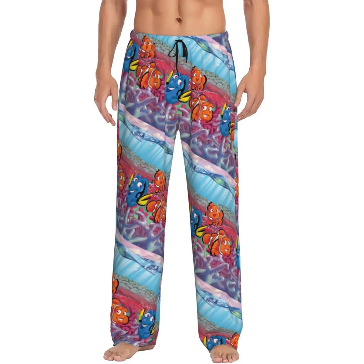 

Custom Finding Nemo Pajama Pants for Men Lounge Sleep Stretch Sleepwear Bottoms with Pockets