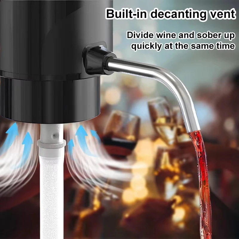 Intelligent Electric Wine Aerator 4-In-1 Wine Set Operated Automatic Corkscrew Foil Cutter And Vacuum Wine Stopper Bar Tools