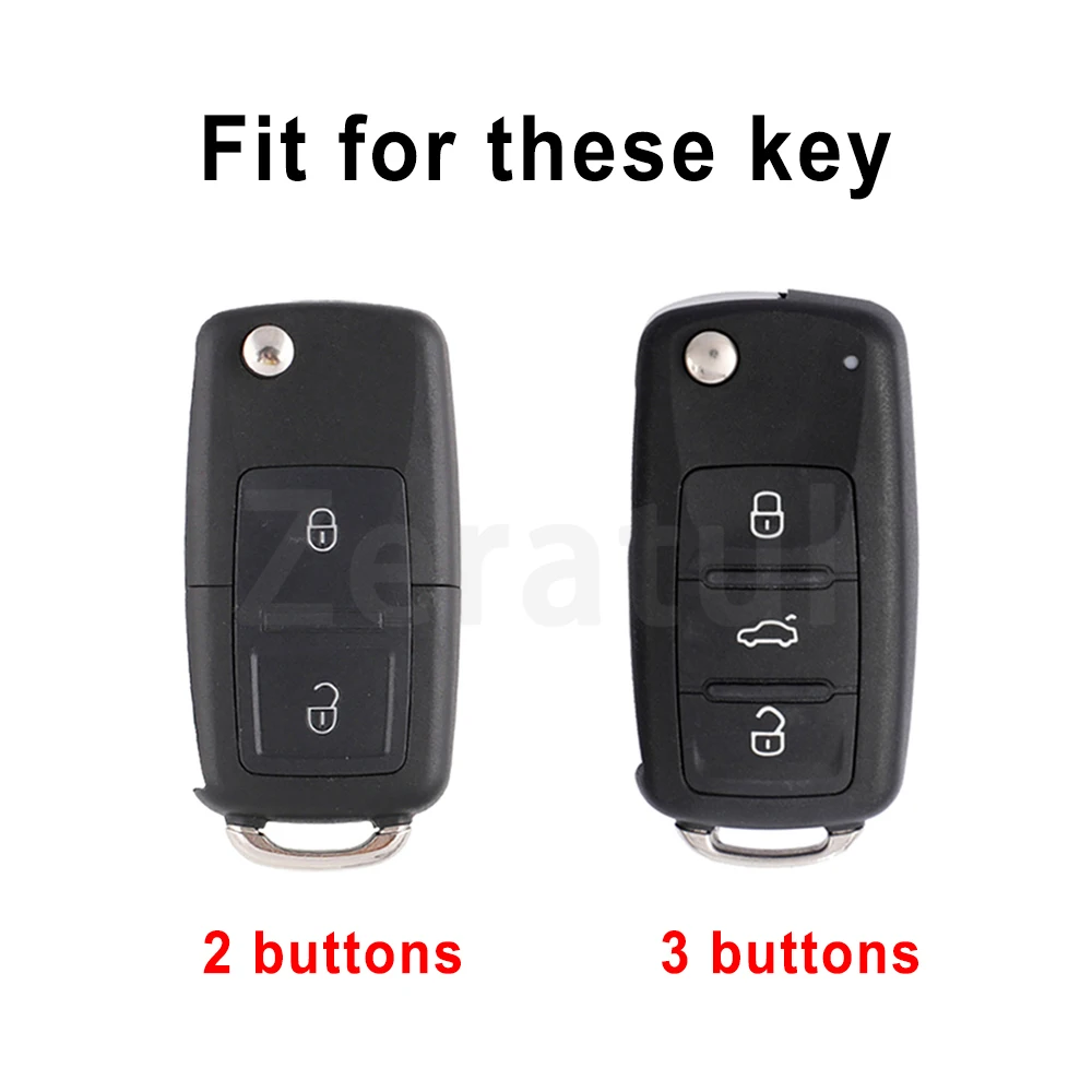 2/3 Buttons Shell Fob For VW Volkswagen MK4 Bora Golf 4 5 6 Jetta Passat Polo Bora Touran Skoda Seat TPU Car Key Case Cover