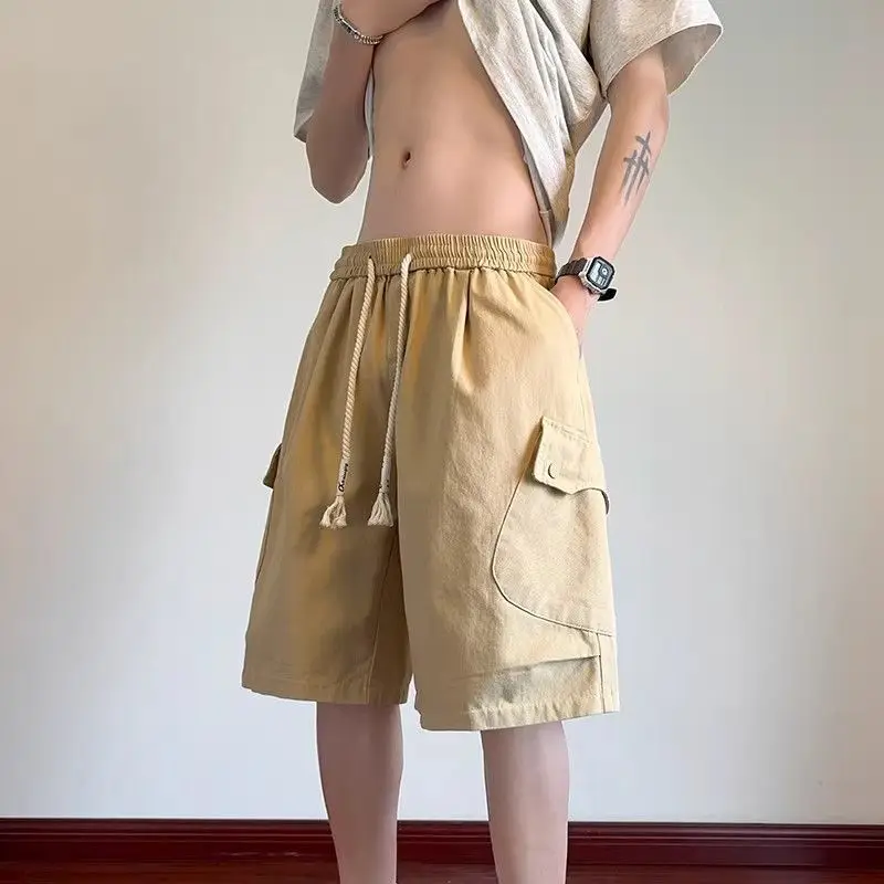 

2026 Men's Casual Cargo Shorts Summer Loose Fit Streetwear 5 Pocket Utility Shorts Cotton Blend Active Shorts