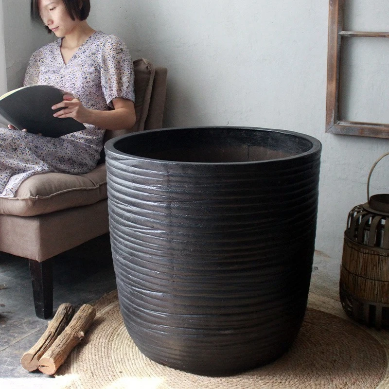 Oversized flower pots, large diameter pots, ceramic , pottery , stoneware, large , tree pots, landscapes, large size