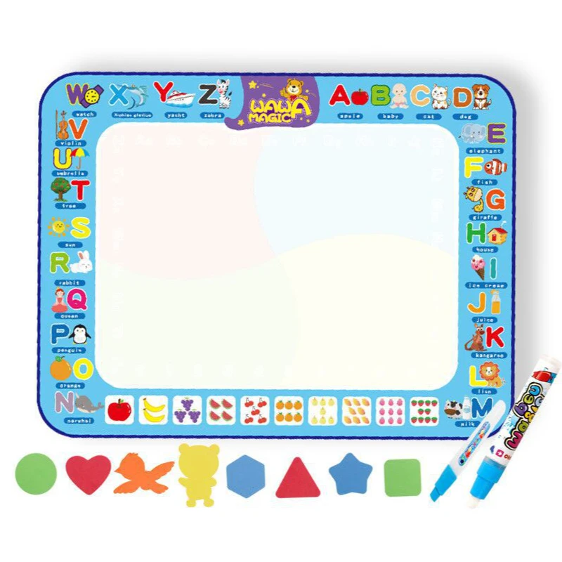 Animal Roll over Image to Zoom in Water Kids Painting Writing Doodle Toy Mat Color Drawing for Boys and Girls