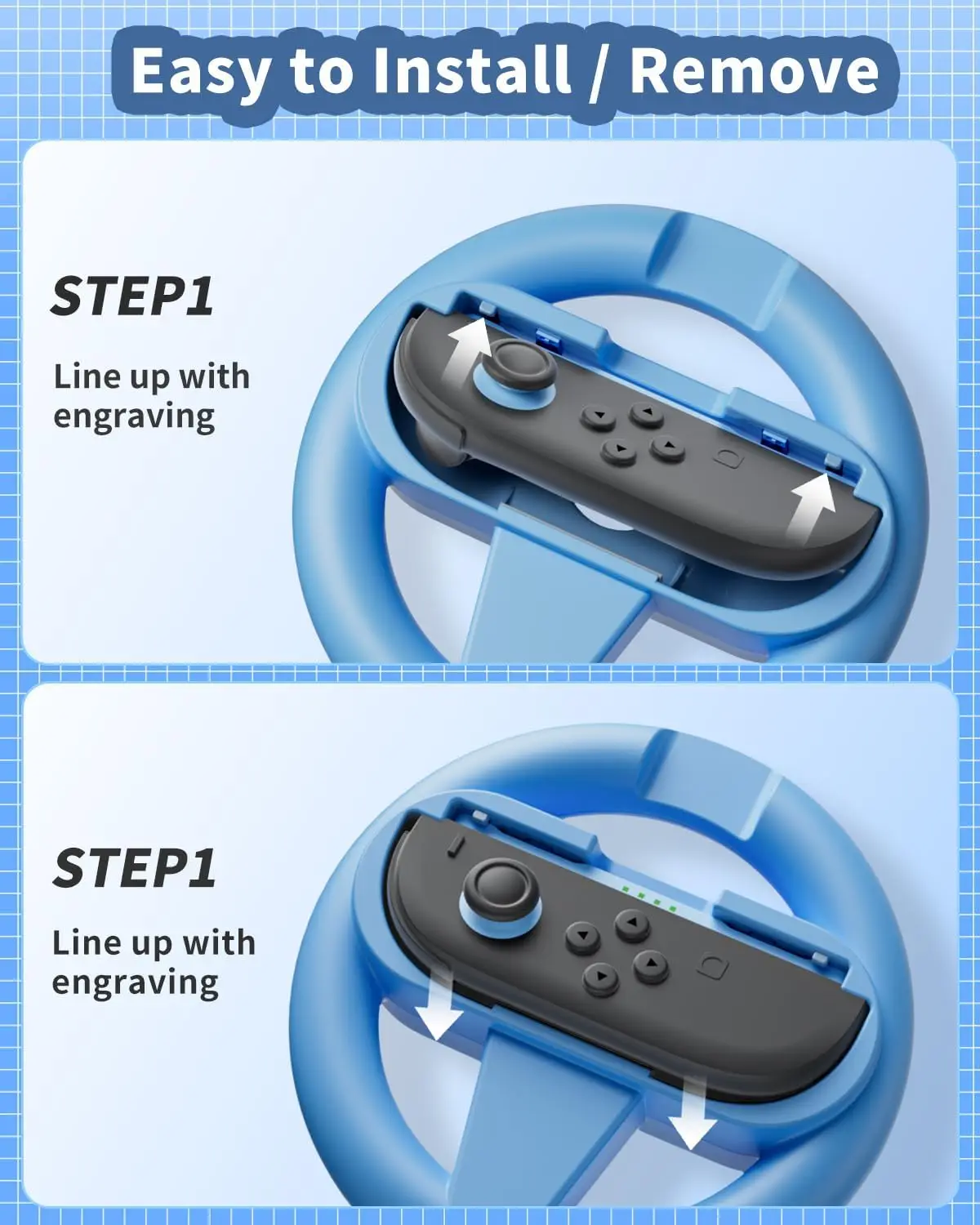 2 Pack Steering Wheel Grips For Switch 2 Joy-Con Left&Right Controller Bracket Stand Holder For Switch 2 Joy-con Accessories image 5