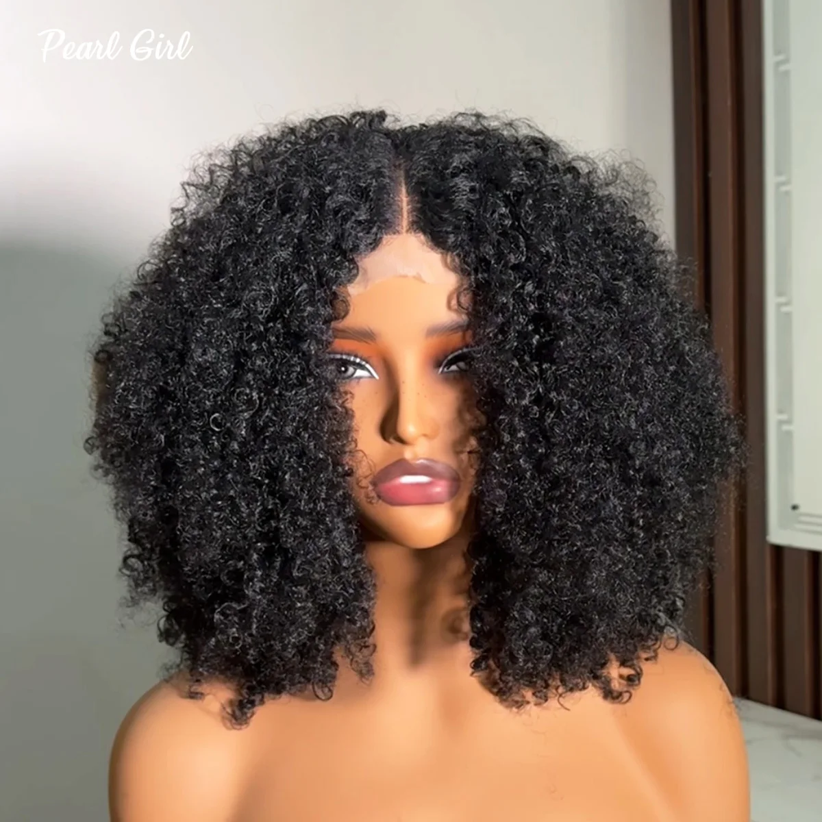 Afro Kinky Curly Bob Perücken 13x6 13x4 HD Lace Front Perücken Echthaar Glueless Perücke vorgezupft für Frauen natürliche schwarze Farbe Bob Perücke