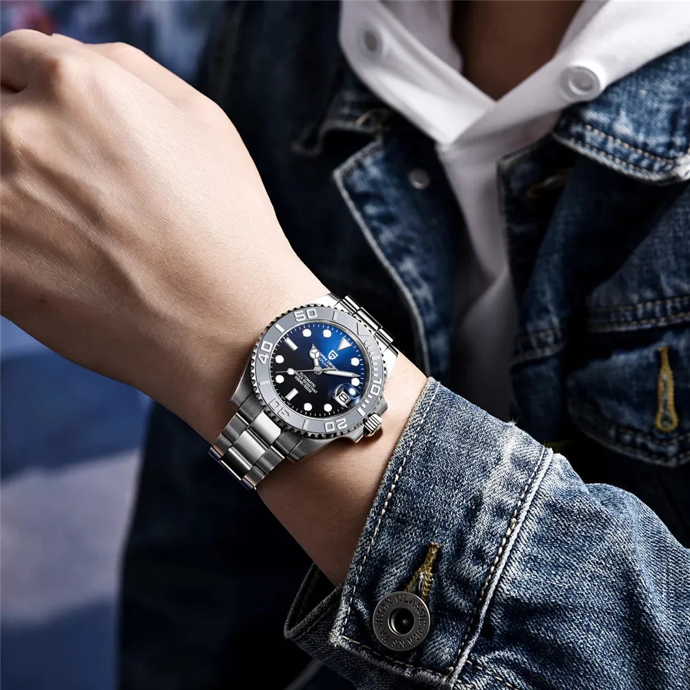 PAGANI DESIGN Original 40MM männer Automatische Mechanische Uhren Luxus Edelstahl Wasserdichte Uhr für Männer Reloj PD1651