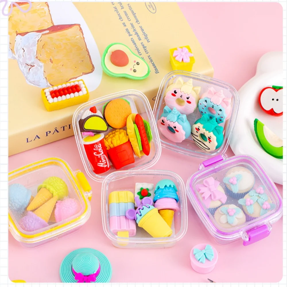 Cute Stretchable Cartoon Eraser High Elastic Traceless 3D Shape Eraser Bright Color Dustless Box-packed Eraser Primary School