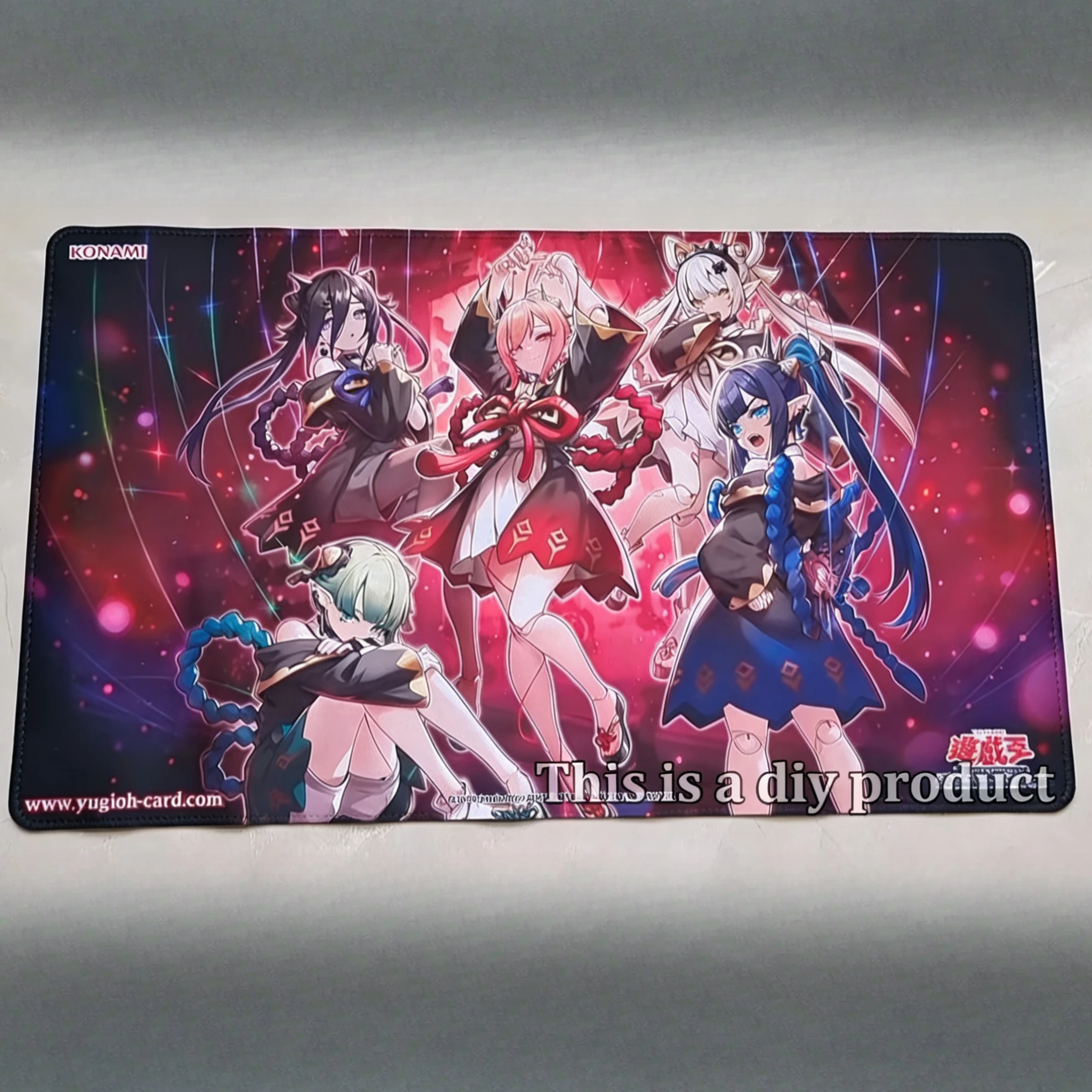 2MM Original DIY Yu-Gi-Oh! Zenna-no-Tsuinagihime Tapete de Juego Yugioh TCG OCG, Tapete de Goma para Juego de Cartas Coleccionables, Alfombrilla de Ratón
