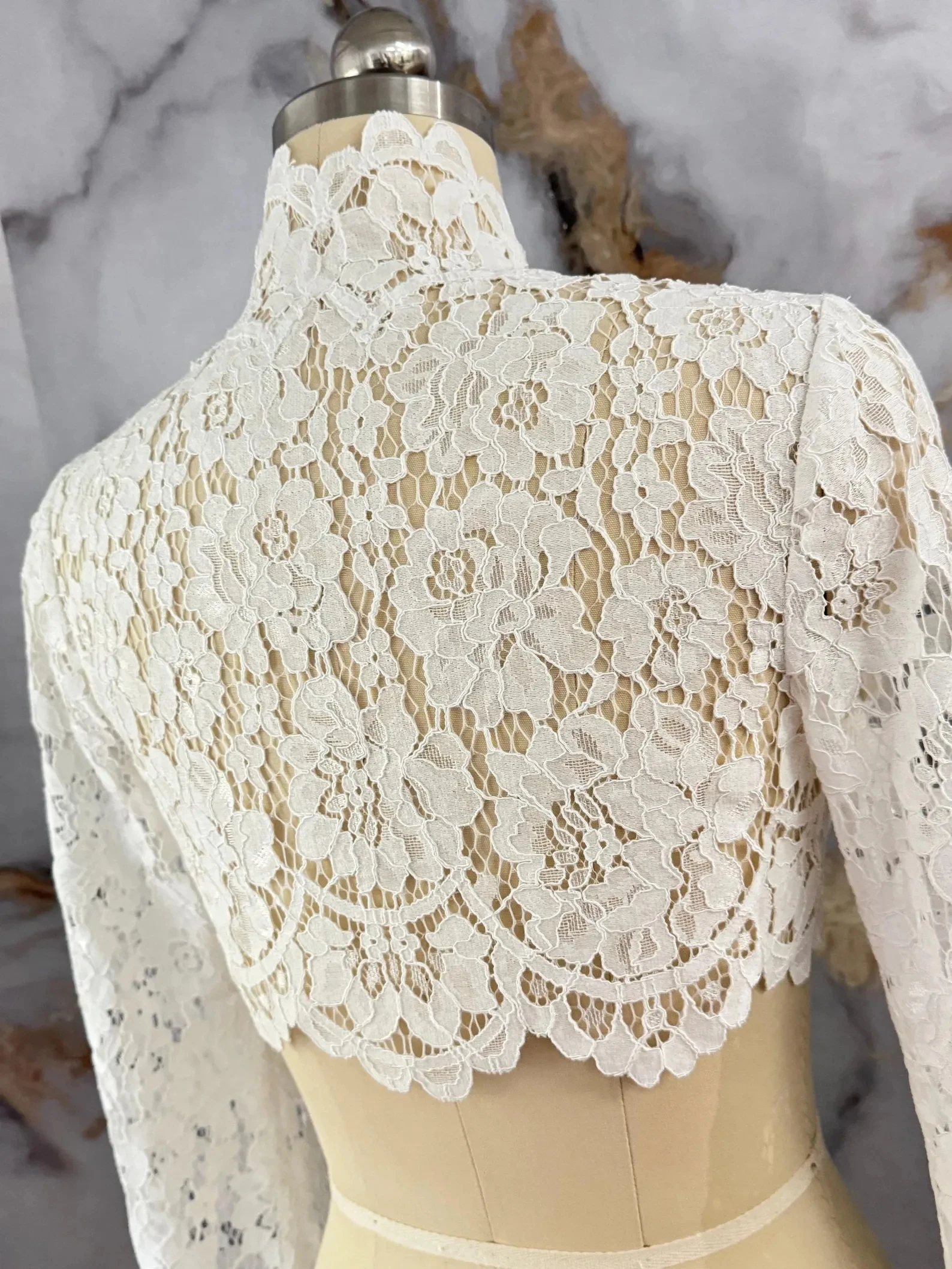 Customized 2026 Wedding Boleros Lace Full Sleeves Bride Shrugs Bridal Top Cover Formal Party Accessory Women Jackets image 2