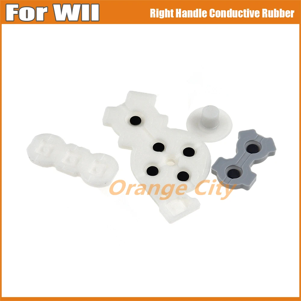 

300Sets Silicone Conductive Rubber Button Pad Keypads for Wii Game Controller Right Handle Rubber Part Replacement