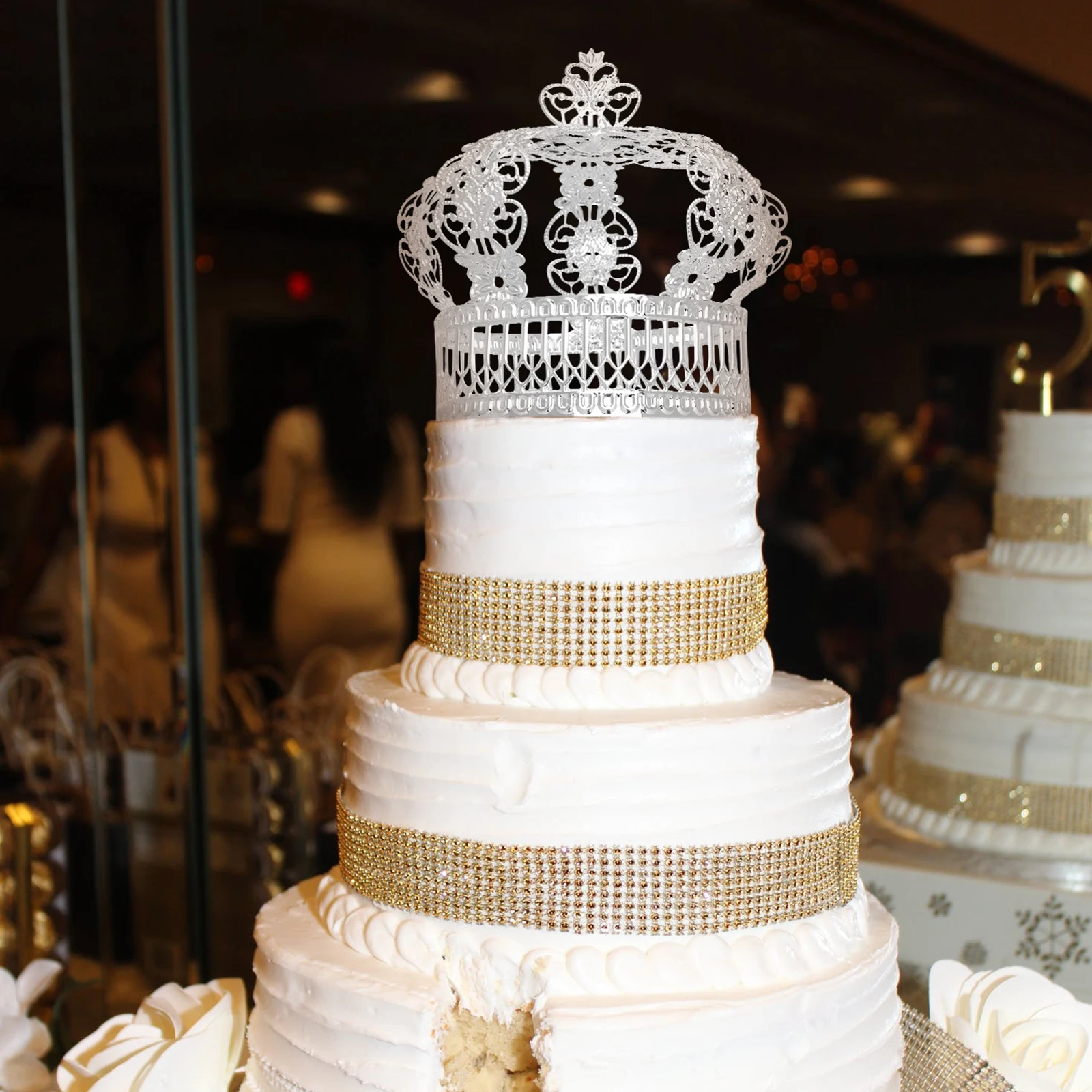 

Christmas Cake Crown Material Elegant Cake Topper Party Supplies Bridal Baby Shower Royal Themed