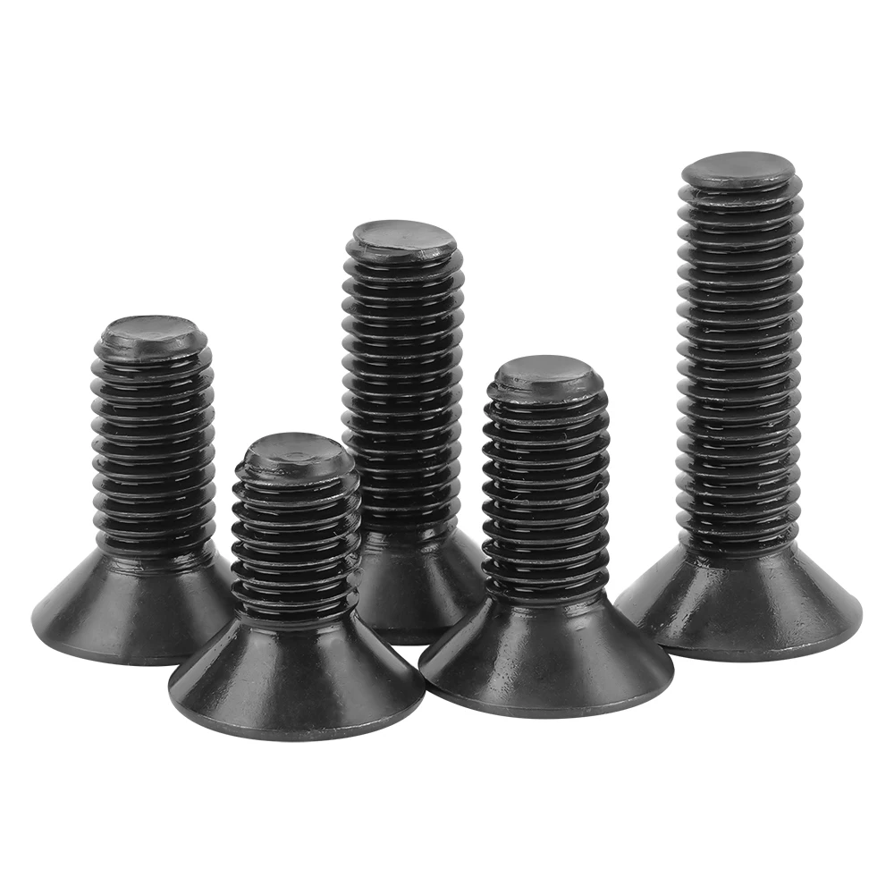 2-30 Buah M10 M12 M14 M16 M18 M18 M20 M24 Baut Allen Sekrup Kepala Datar Hexagon Hex Socket Baja Karbon Kelas 10.9