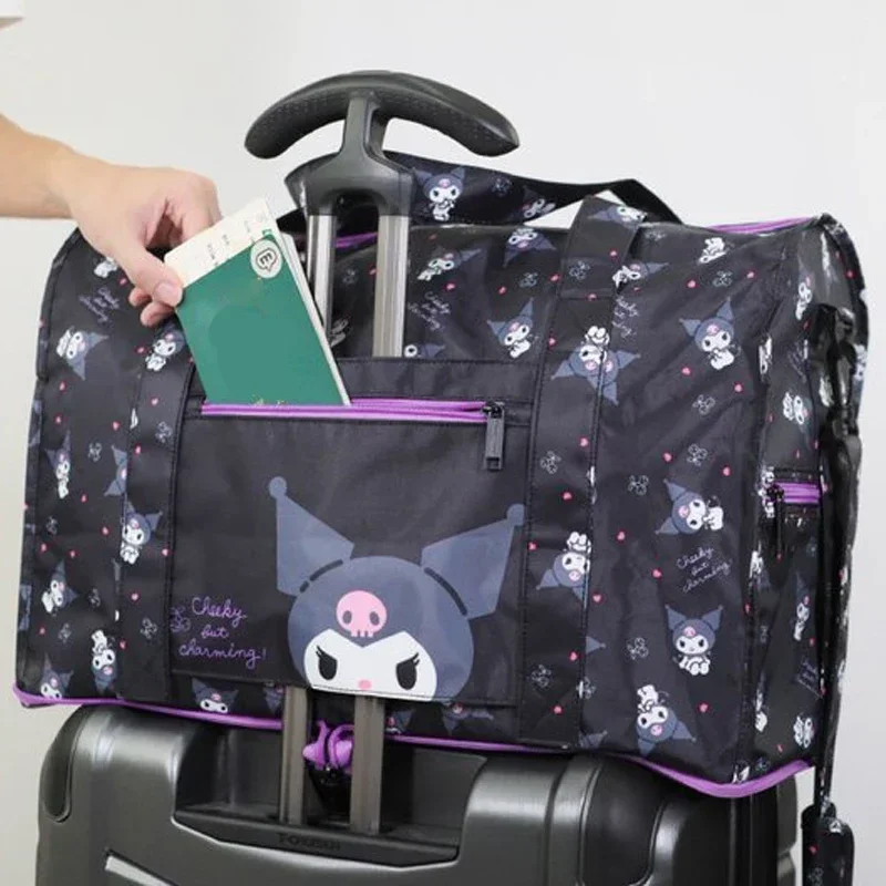 

Дорожная сумка Kuromi, складная дорожная сумка большой вместимости, сумка для хранения, детская одежда, детская одежда для девочек