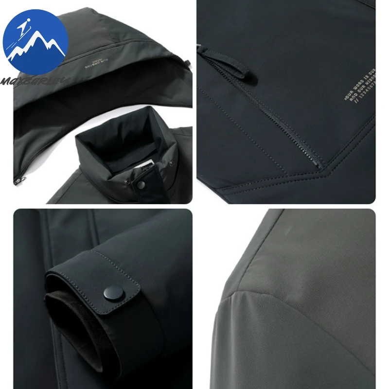 Maxbarley 90% Goose Down Coat Men Winter Designer Detachable Lined Down Jacket 2025 New Windproof Cold Proof Sking Parka Puffer