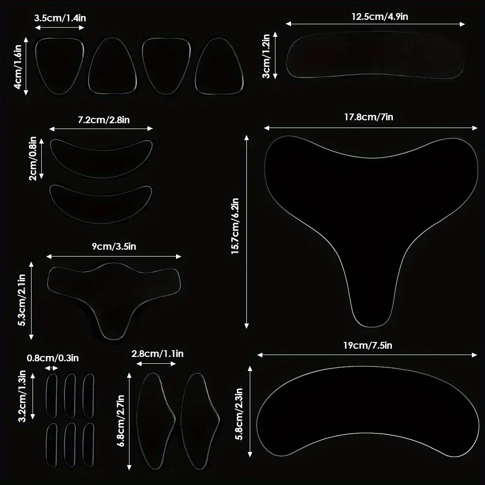 Autocollant réutilisable en Silicone pour l'élimination des rides, tampons autocollants pour le visage, le front, le cou et les yeux, Anti-rides, Anti-vieillissement, patchs de Lifting du visage