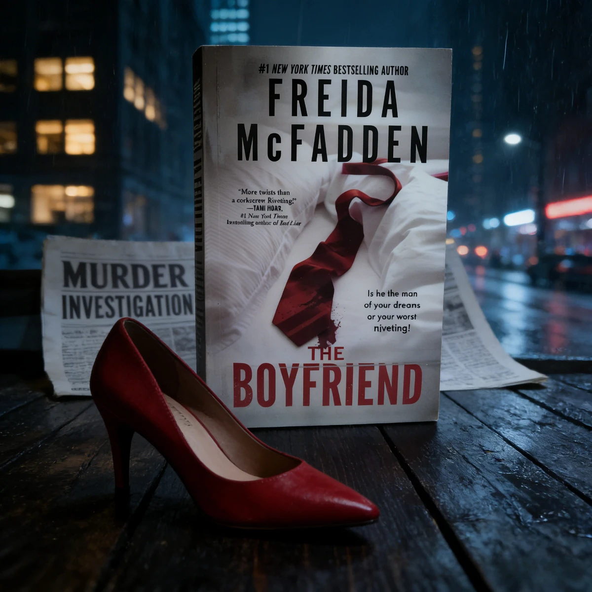 

The Boyfriend By Freida McFadden Psychological Thriller Novel Riveting Suspense Fiction Twist-filled Mystery Story for Suspense