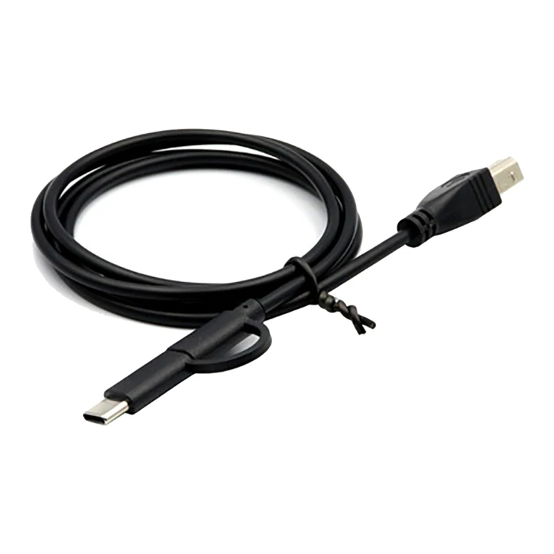 ADWE Universal Micro USB + tipo C macho a USB B macho Cable OTG línea fecha 1m/1,5m/2m