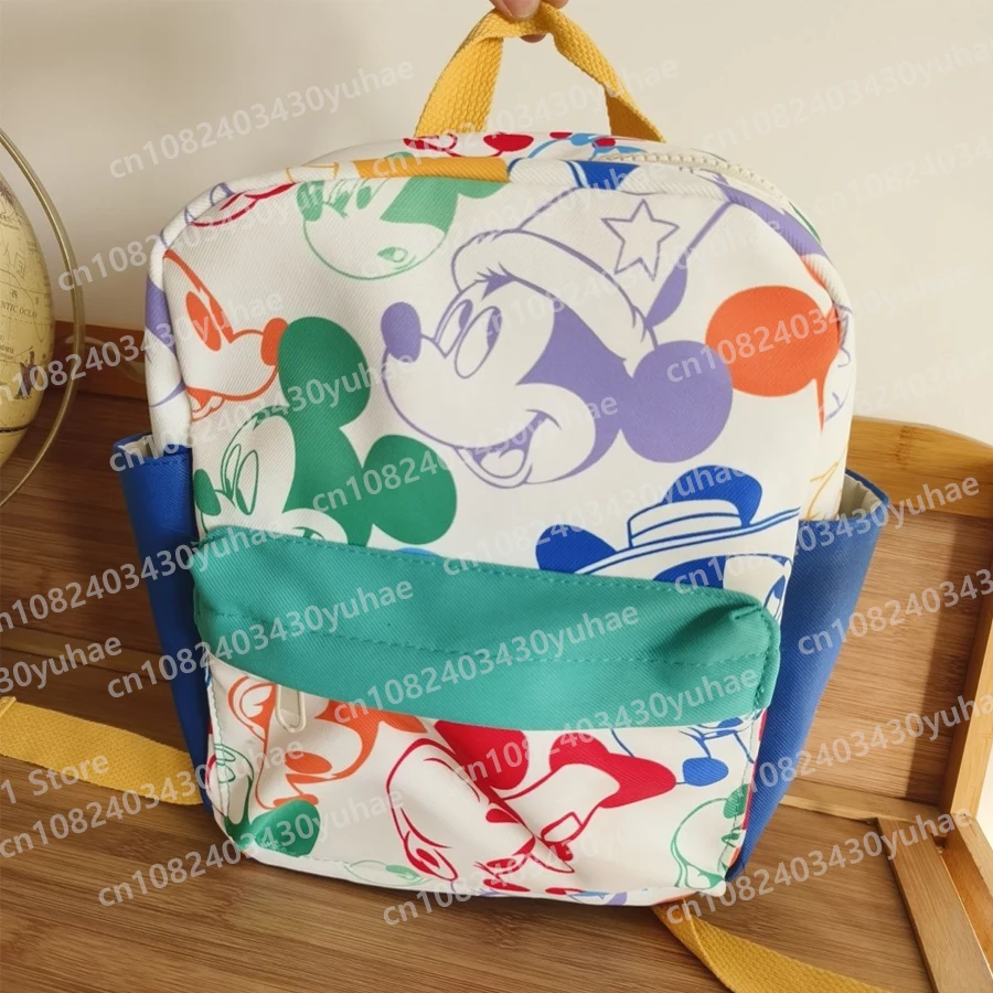 

Disney Mickey Mouse Printed Cartoon Children's Backpack Fashion Design Baby Kinderganter Schoolbag Kids Girl Boy Accessory Bag