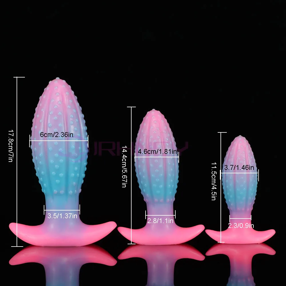 Anal Plug Silicone Butt Plug Prostate Massage Sex Toys For Men Women Anal Dildos Luminous Pineapple Buttplug Comfortable To Wear