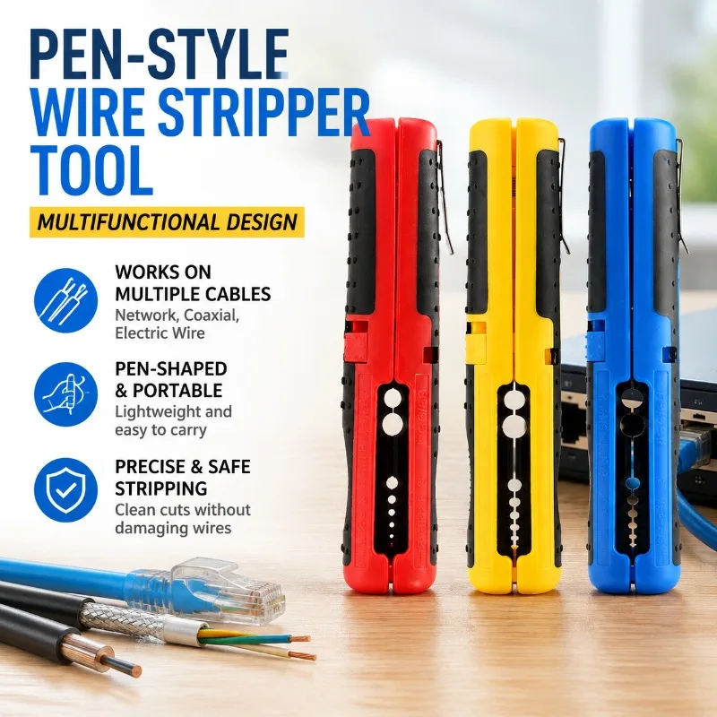 Multi‑functional Wire‑stripping Gadget Hand‑operated Cable‑peeling Plier Dedicated for Network‑cord Electric‑wire Coaxial‑cable