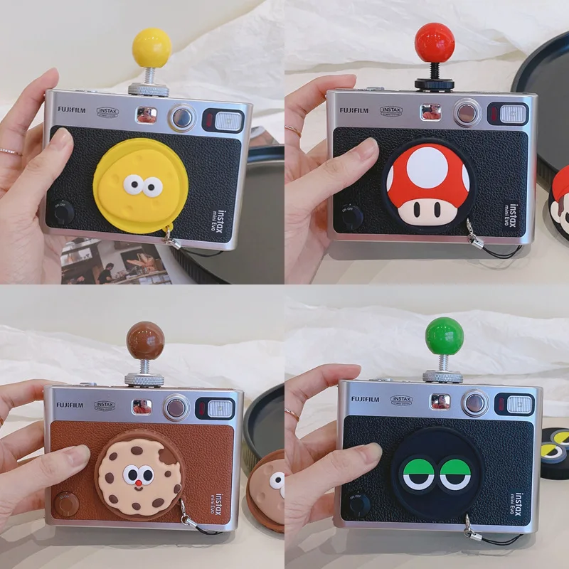 Camera Lens Cap for Fujifilm Instax MINI EVO miniEVO Camera Silicone Cover Lens Protector Cute Cartoon Front Cap