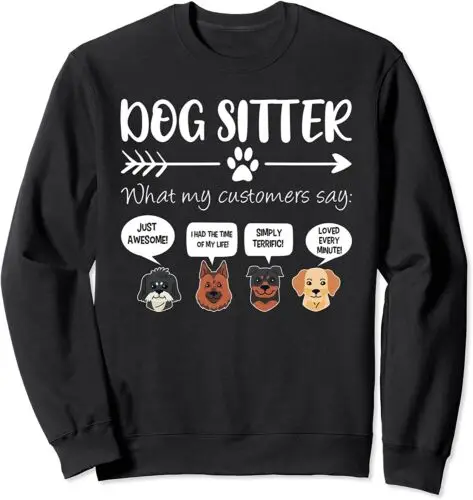 Polarshe Funny Dog Faces Animal Lover Dog Sitter Gift Unisex Crewneck Sweatshirt