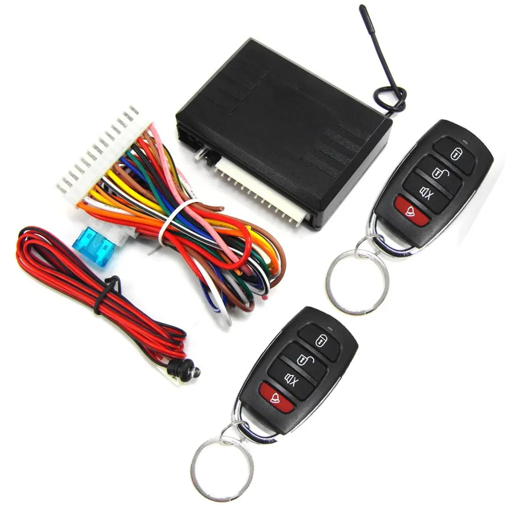 Vehicle Keyless Entry System Alarm System Universal 12V Car Remote Central Kit Anti-theft Door Lock With Remote Controllers