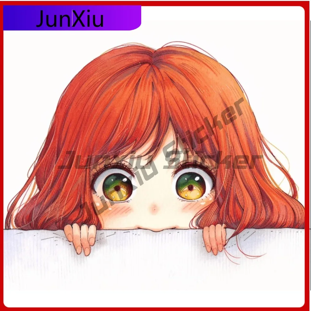 

Peeking Anime Girl Decal, Cute Car Laptop Window Bumper Waterproof Vinyl Decal Gift Trendy Funny Cool Funny Cool Retro Unique