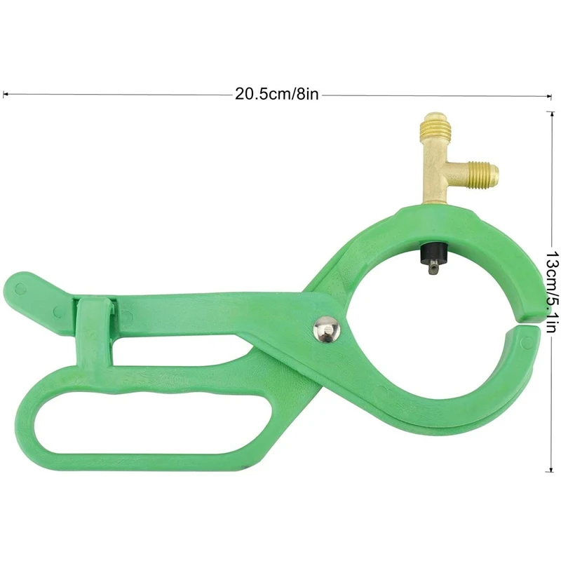 R-134A Can Tap For R22 R12 Refrigerant 2-In-1 Side Bottle Opener Connecting 1/4 SAE And 1/2 Acme Thread