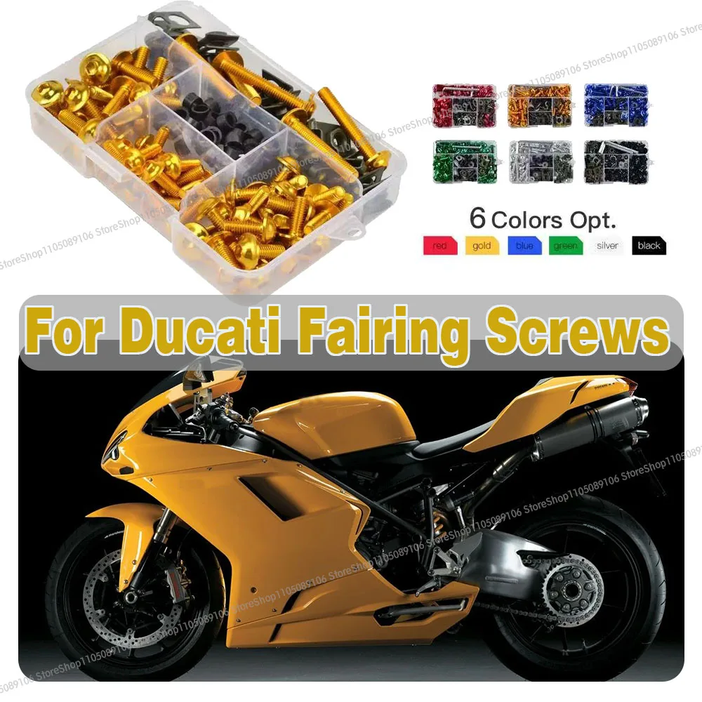 

For Ducati Scrambler Monster SP V2 V4 V4S V4R Supersport 950 950S 698 950 Diavel 1260 Motorcycle Fairing Screws Set Bolts Kit