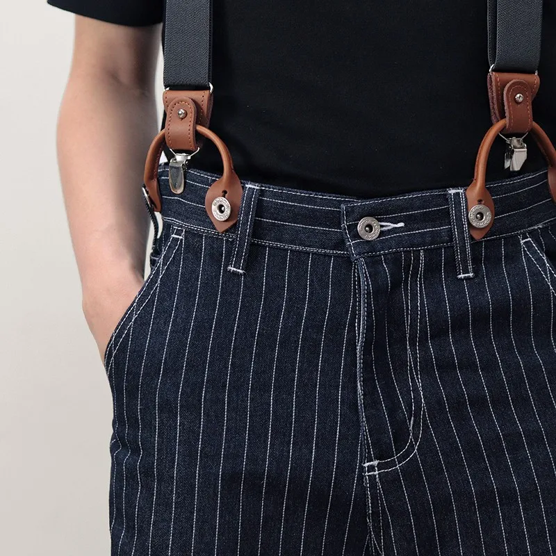 Yapher Retro Men's Detachable Suspender Clips Removable Elastic Braces Anti-Slip Clips for Jeans & Dress Pants Accessories