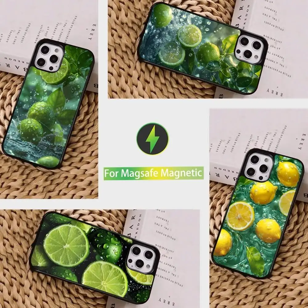 

Tasty Fruit lemon Art Phone Case For iPhone 16,15,14,17,13,12,11,Pro,Max,Plus,Mini, Magsafe,Magnetic Wireless Charging Case