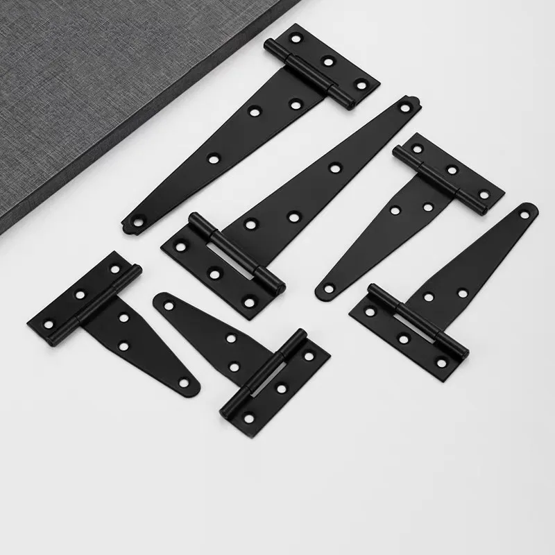 スチール T 字型ヒンジ鉄黒三角形ヒンジホームドアゲートキャビネットヒンジ防錆ヘビーデューティ家具ハードウェアツール