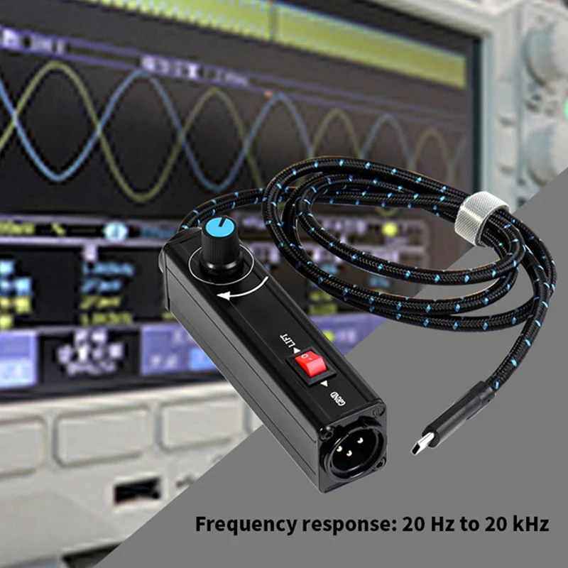 ABGZ-USB Type-C XLR Audio Isolator With Volume Adjust Noise Reduction Filter Ground Loop Isolator For All Dynamic Microphones