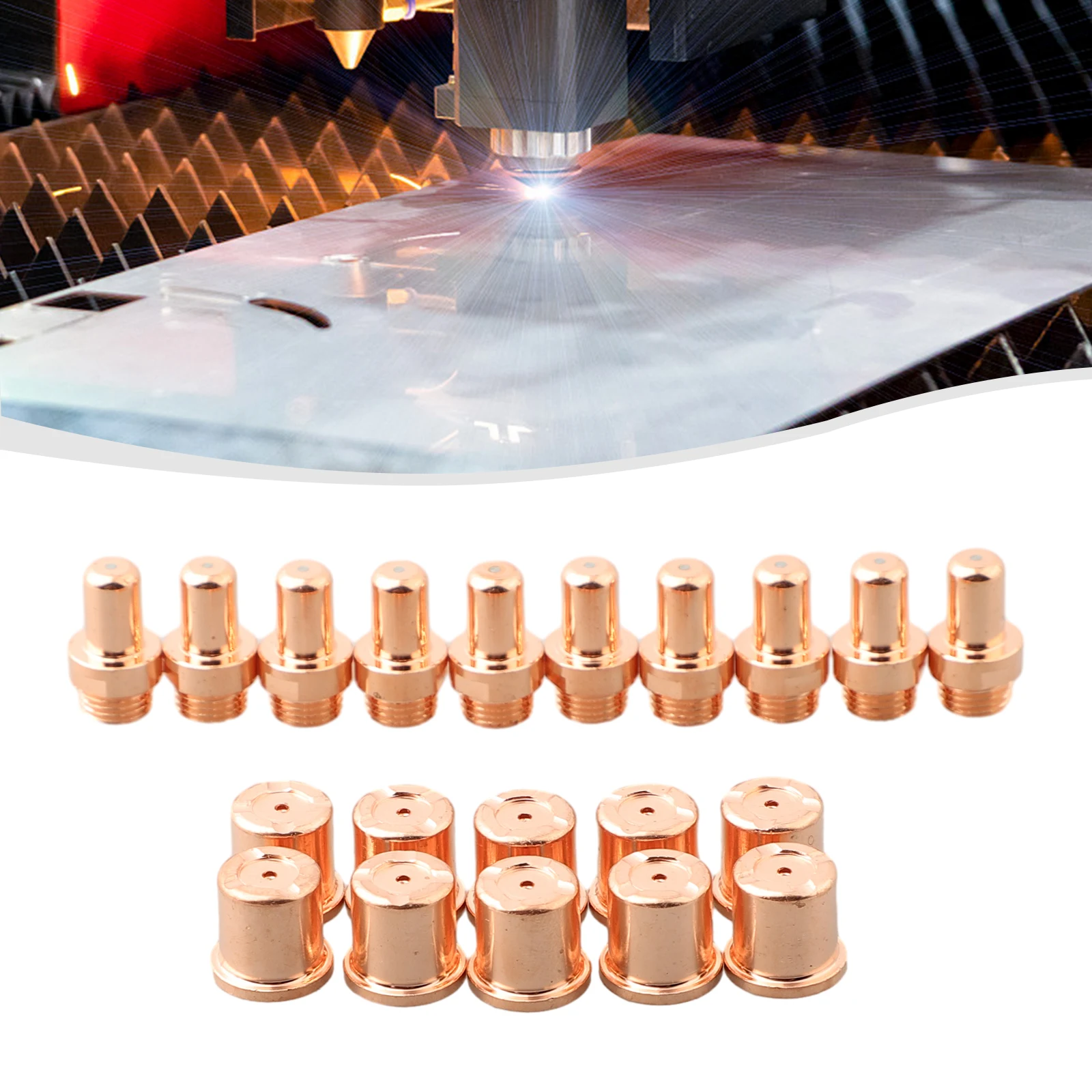 

For CP-70 Plasma Cutting Torch Plasma Nozzles Plasma Electrode WSP-09004 1402 1396 20pc Parts Reliable Stable Tools