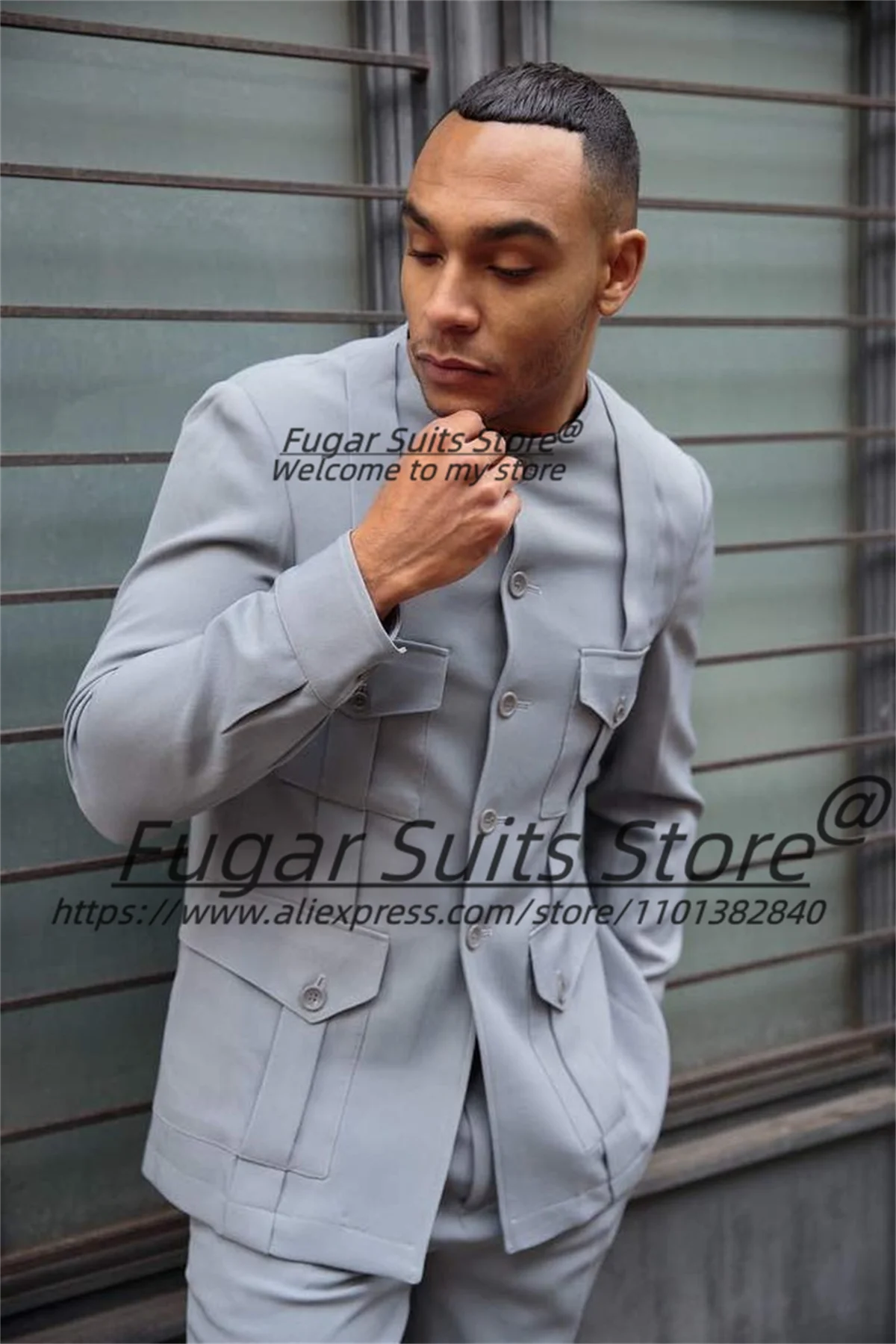 

Высококачественные серые вечерние мужские костюмы Slim Fit для жениха, формальные смокинги для выпускного вечера, комплекты из 2 предметов, повседневные мужские пиджаки Trajes De Hombre