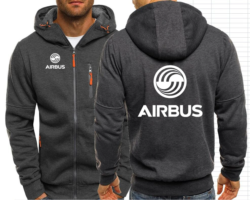 AIRBUS AVIATION Flight Men Jackets Hoodies Coats Airbusfan A320 Zipper Sweatshirts Male Fashion Jacket Mens Clothing Outerwear