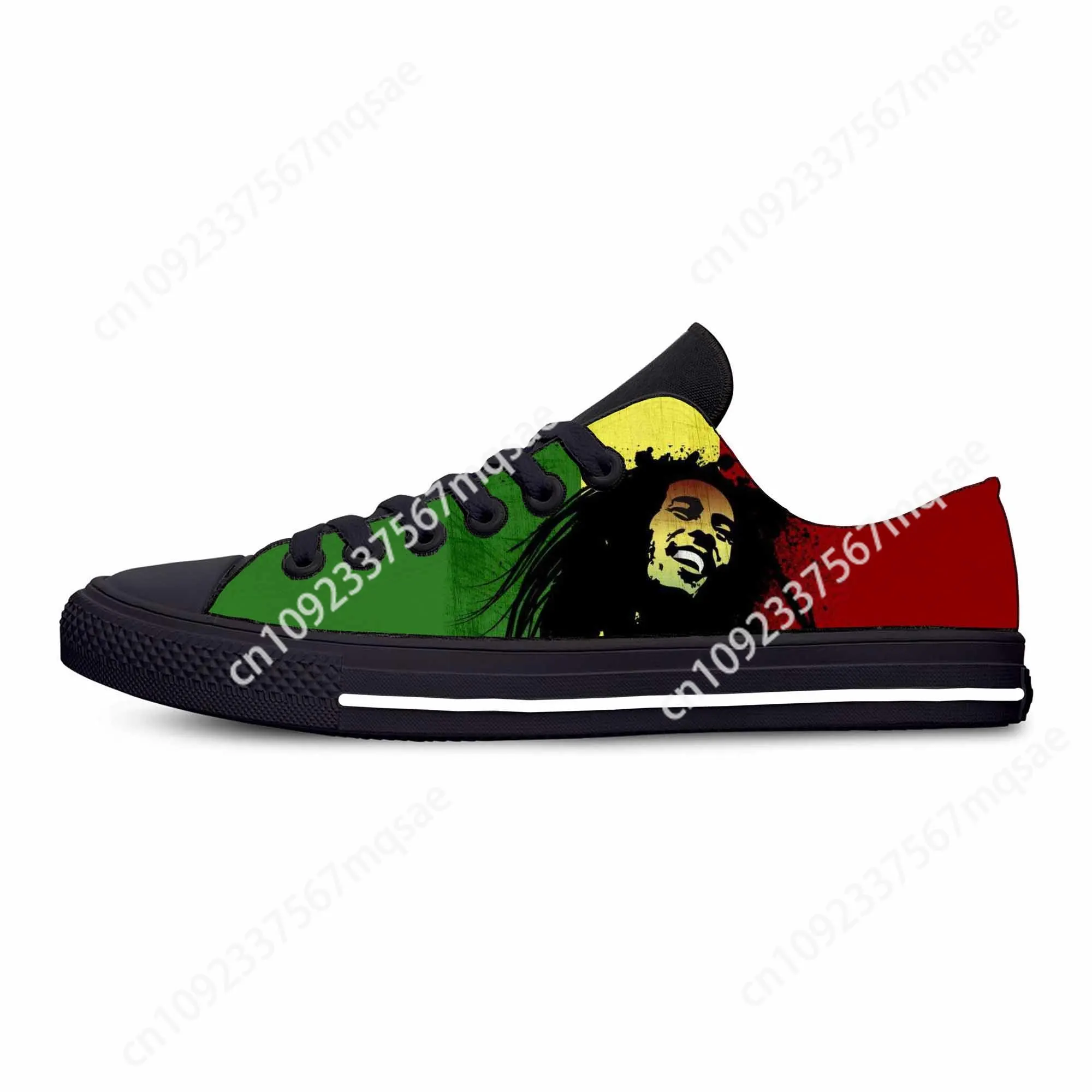 

Legend Bob Marley Reggae Rasta Music Rock Fashion Casual Cloth Shoes Low Top Comfortable Breathable 3D Print Men Women Sneakers