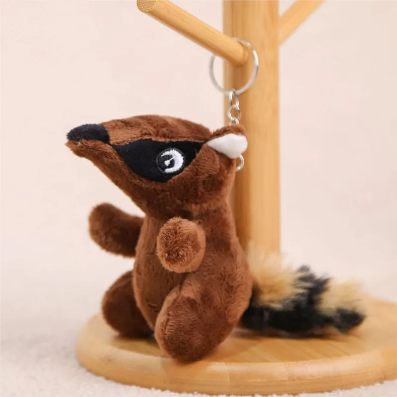 11CM Uroczy breloczek z pluszową wiewiórką, miękka maskotka, dekoracja, zawieszka do torby, prezent urodzinowy dla dziewczynki