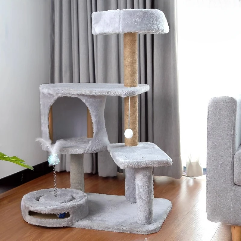 Tree Tower Cat Scrapers Cute Shelf Climbing Accessories Toys Cat Scrapers Board Play Rascadores De Gato Cat Supplies MR50CS