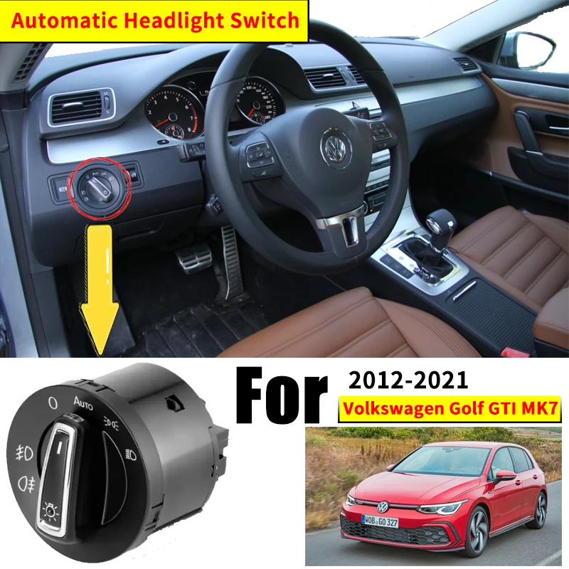 ل Volkswagen VW Golf 7 R GTI Mk7 Golf7 2012 ~ 2021 2013 2014 2015 2018 2019 اكسسوارات السيارات المصباح التلقائي التبديل إعادة تشكيل