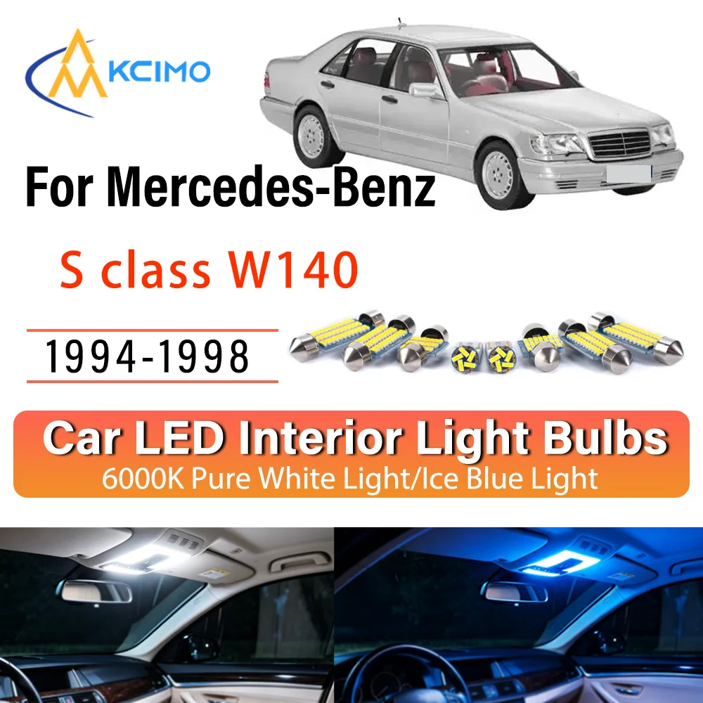 For Mercedes-Benz	S class W140 1994-1998  Illuminating LED Car Interior Bulb Refit Pack Direct Fit Overhead Reading Cargo