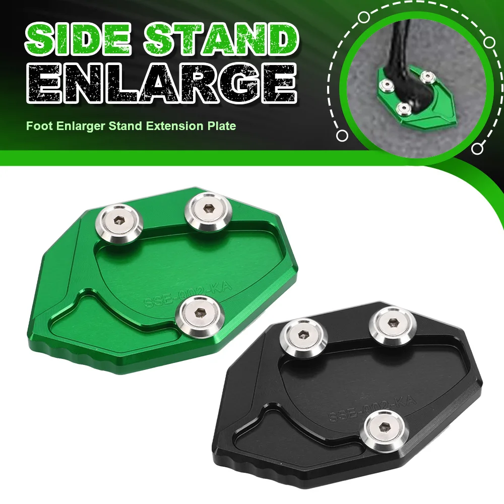 FOR KAWASAKI Ninja ZX14R ZX14 ZZR1400 ZX-14R GTR1400 ZZR1400 GTR1400 Concours 14 Side Stand Enlarger Kickstand Enlarge Plate Pad